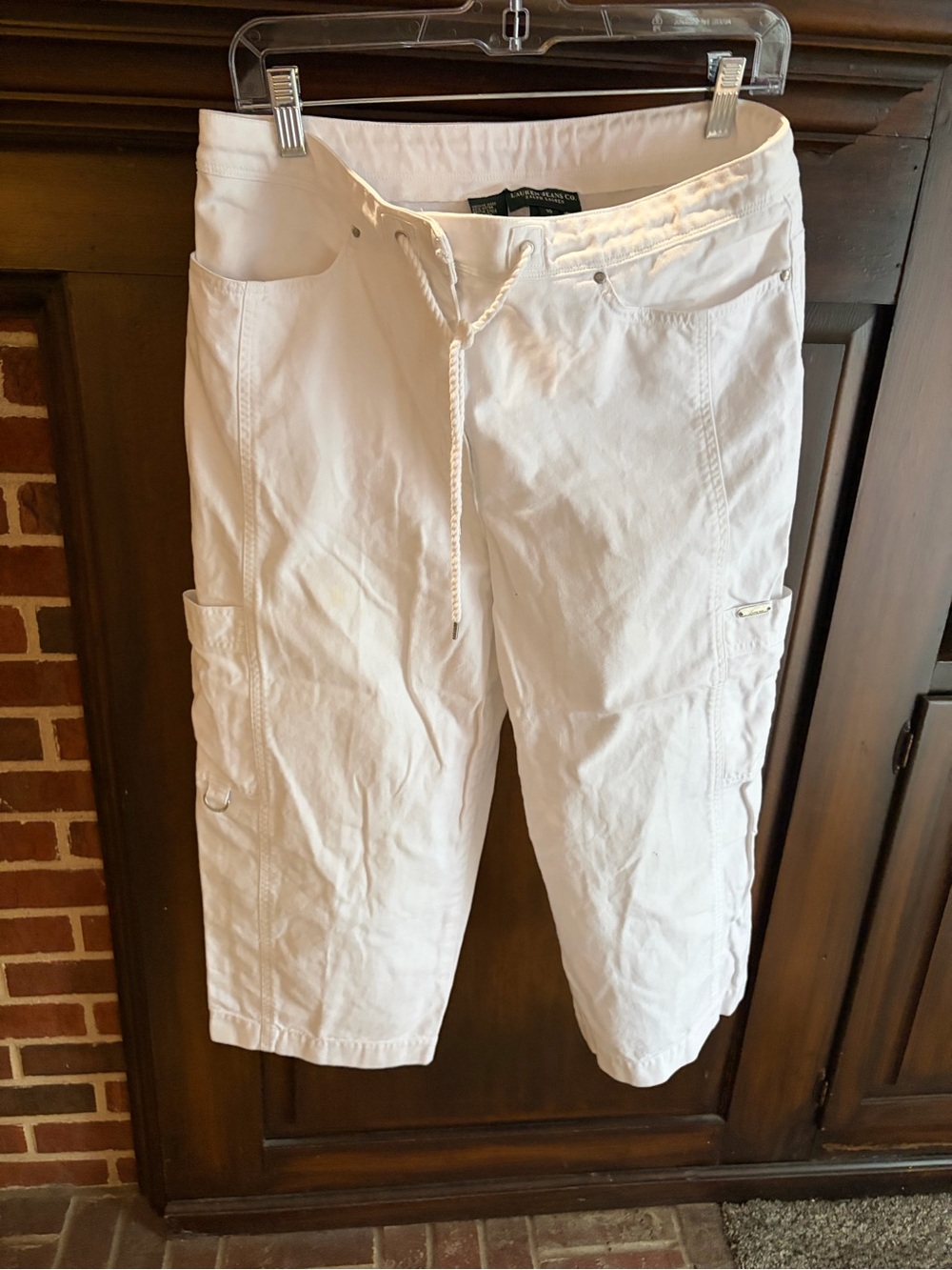 Lauren Jean Co cargo wide leg crop pants sz 10